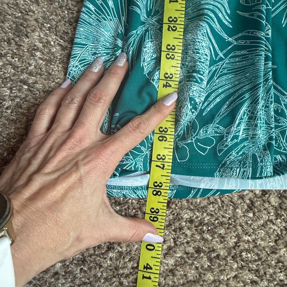 NWOT! 41 Hawthorn Tristana Essential Knit Faux Wrap Dress, Sz Large, Teal Green - Picture 6 of 12
